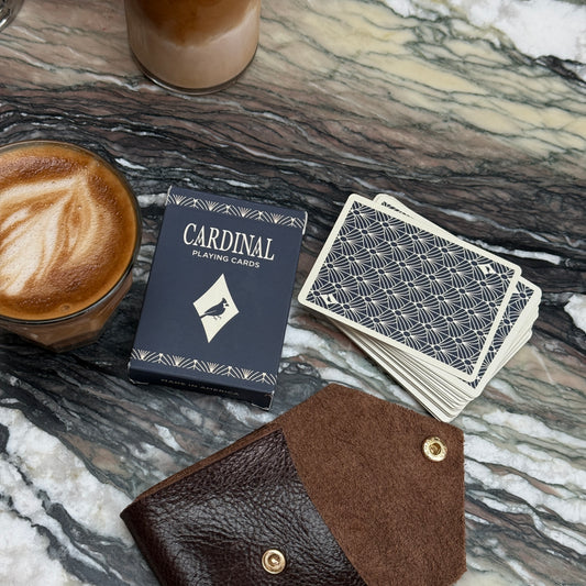 Dark Navy Sunburst Playing Cards